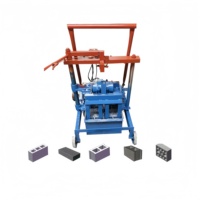 Petite machine portable de fabrication de blocs de béton, 2-45, mobile, manuelle, pour la production de briques creuses en ciment