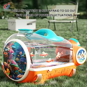 Chengjiプラスチック水族館魚のおもちゃ電子水槽デスクトップ繁殖led軽い音楽水族館赤ちゃんのおもちゃ - Product Image 4