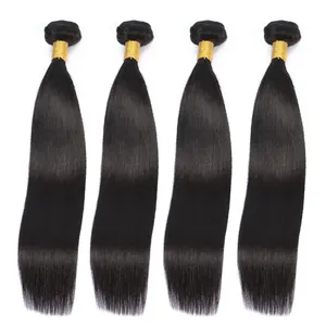 Blonde Virgin Chinese Bone Straight Bundles Package With Closure Colored Wholesale Human Raw Grey 50 Inch Cambodian Hair Bundles