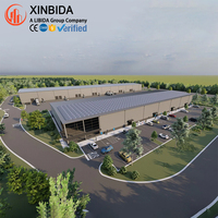Bâtiment en acier robuste pour entrepôts aux États-Unis, structure portique Q355B boulonnée avec galvanisation à chaud