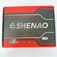 SHENAO Nouveaux rétroviseurs de moto universels CNC pliables convexes grand angle BAJAJ TVS Apache RTR 160 / 200 Unique 3D Ripple