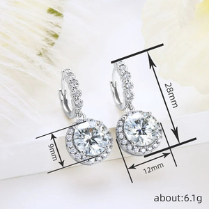 Orecchini Pendenti Geometrici Scintillanti per Donne, Eleganti Gioielli da Sera per Spose - Product Image 4