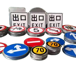 مثلث ألومنيوم عاكس إشارات اتجاه حركة المرور على الطرق علامات قياسية معدنية لتحذير الشوارع ألواح ألواح مجلفنة للسلامة - Product Image 1