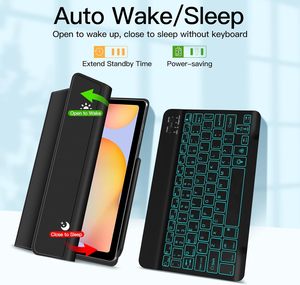 Bon marché, étui pour <span class=keywords><strong>tablette</strong></span> avec <span class=keywords><strong>clavier</strong></span> magnétique solide et amovible sans fil pour <span class=keywords><strong>Samsung</strong></span> Galaxy <span class=keywords><strong>Tab</strong></span> <span class=keywords><strong>S6</strong></span> Lite 10.4 pouces - Product Image 6