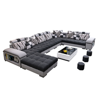 U-förmiges Sofa Wohnzimmer Möbel Stoff Modulsofa U-Sofa