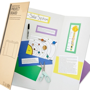 Panneau de projet en carton ondulé <span class=keywords><strong>blanc</strong></span> à trois plis 36 pouces x 48 pouces, panneaux d'affichage pour concours scientifiques, panneaux d'affichage pour affiches, pour montage, art, affichage, projets - Product Image 6