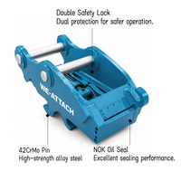 Attache rapide hydraulique We-Attach avec garantie d'un an pour excavatrices de 2,5 à 4 tonnes, charge maximale 50 kg, attache rapide haute efficacité, roulement de moteur