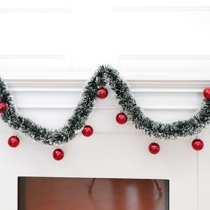 Christmas Tinsel Garland Set with <b>Lights</b> Christmas Balls Decorative Ribbon Vine Ornaments Mall <b>Window</b> Decorations - Product Image 3