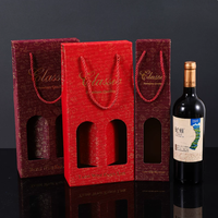 Boîte cadeau rigide pour bière et vin en deux bouteilles, en carton ondulé robuste, écologique, recyclable, avec fenêtre