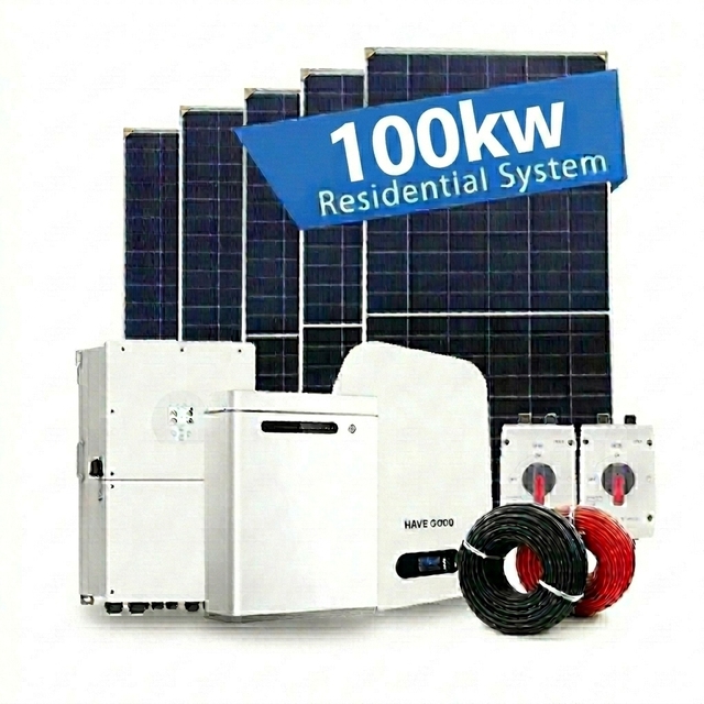 In Stock 100kw Solar Power Kit Complete off Grid All in One Solar Power System Full Set with Solar Para Casa Con Inversor