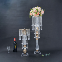 Vase à fleurs en acrylique transparent en gros, grand centre de table décoratif pour mariage, événement, fête, banquet
