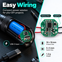 Carte de contrôle PCB de charge de batterie au lithium Type-C ZhonNa Mini, module d'alimentation DIY ultra-léger avec interrupteur physique, pièces pour équipement laser