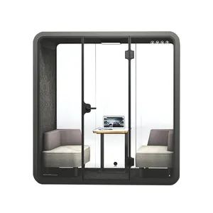 Movable Soundproof Booth Easy Assemble Office Booth For Meeting Soundproof Office Pod