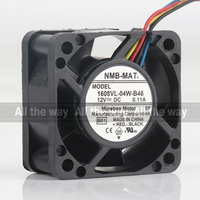 Nouveau ventilateur de refroidissement NMB 5V 24V 48V DC 12V 0.11A AC EC 4020 40X40X20MM 4CM PWM à contrôle de température pour châssis, quatre fils 1608VL-04W-B46