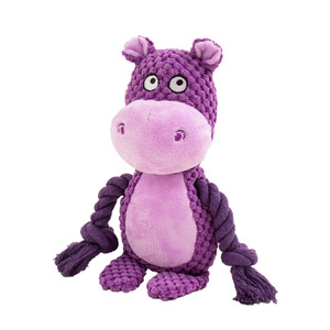Eco-Friendly <b>Plush</b> Animal Interactive Squeaky Toy with Cartoon Design Cotton Material Chew-Ready for Dogs - Product Image 1