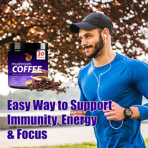 High Quality OEM Mushroom Coffee Powder 10 Mushroom <b>Blend</b> Support Immunity Energy Focus and Daily Wellness Coffee - Product Image 5