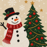 Pull de Noël moche personnalisé pour homme, motif bonhomme de neige et sapin, anti-rétrécissement, logo tricoté, col rond, pour les fêtes d'hiver, vente en gros, OEM, ODM