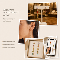 Boucles d'oreilles pendantes en zircon en forme de goutte d'eau cinq couleurs, bijoux fantaisie pour femmes, cadeaux pour femmes