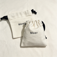 Sac anti-poussière en coton de couleur naturelle, pochette cadeau écologique pour bijoux, style national