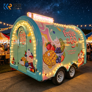 Gerobak Jualan Es Krim Beku Mobile, Trailer Penjual Makanan Beku Custom, Truk Jajanan Jalanan untuk Dijual - Product Image 1