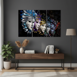 Elegant Art Deco Printed <b>Canvas</b> Panel Set Landscapes Scenic Clear <b>Frame</b> Modern Home Decor Hanging Set of 3 - Product Image 3