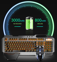 Usb Sem Fio Rgb pc portable Teclado pour tablette Y E Mouse Gaming Kit sans fil Gaming ergonomique clavier souris ensemble combo