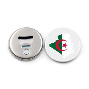 Fabricant d'aimants de réfrigérateur en verre cristal avec drapeau national, souvenirs personnalisés d'Algérie - Product Image 3