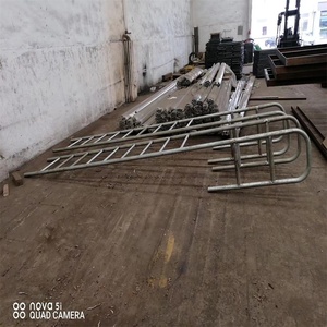 <span class=keywords><strong>Escalier</strong></span> extérieur en acier industriel personnalisé, plaque à carreaux noire, marches en acier, en solde - Product Image 4