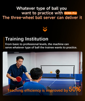 Machine de service de tennis de table programmable contrôlée par application Pusun DORA-Pro, 100 balles/min, lanceur automatique de ping-pong, entraîneur à domicile
