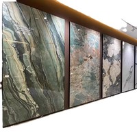 Foshan Rock plaque 1600*3200 TV fond mur carrelage Simple moderne luxe pierre Villa hôtel salon comptoir salle à manger escalier