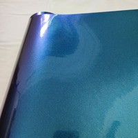 Film de changement de couleur de carrosserie de voiture, violet charmant, bleu intérieur, protection anti-rayures, modèle ZML001, découpe électro-optique