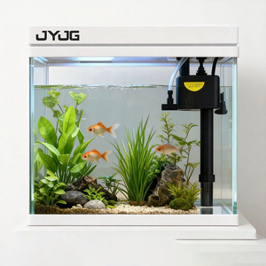 ตู้ปลา Jinjing Ultra-Clear แบบชิ้นเดียวพร้อมฝาปิด Eco Aquarium - สำหรับวางบนโต๊ะทำงาน - Product Image 6