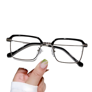 <span class=keywords><strong>Lunettes</strong></span> de lecture rétro pour hommes tendance avec correction de la <span class=keywords><strong>presbytie</strong></span> de 100 à 400 degrés, monture en métal doré, anti-lumière bleue, monture plate - Product Image 1