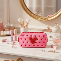 Sac de rangement pour maquillage, grande capacité, durable, réutilisable, avec fermeture éclair, portable, pour l'hiver, en tissu doux et moelleux, de la marque FAMA Factory.