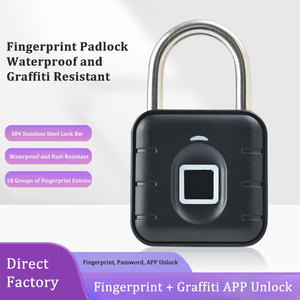 <span class=keywords><strong>Cadenas</strong></span> intelligent à empreintes digitales en alliage d'aluminium IP67 étanche, plaqué zinc, pour armoire, casier, dortoir, anti-empreintes digitales - Product Image 3