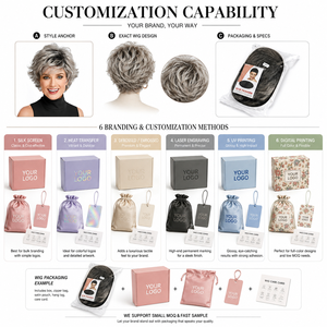<span class=keywords><strong>Perruque</strong></span> Courte Bouclée Effet Flip-Out Noir Gris Argenté Dégradé Fibre Résistante à la Chaleur Frange Latérale Femme OEM - Product Image 4