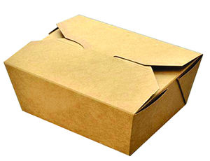 Contenedor de comida para llevar, caja de comida blanca de papel, resistente a grasa y fugas, caja de almuerzo desechable de cartón para catering - Product Image 4