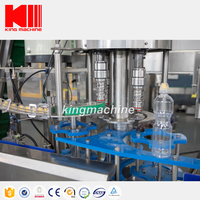 Machine automatique de capsulage à vis en forme de bec de canard linéaire en acier inoxydable, Machine de capsulage de bouteilles en plastique