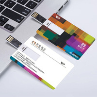Carte de visite personnalisée en couleur imprimée clé USB en plastique clé USB clé USB publicitaire populaire