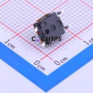 KSC421G70SHLFS Tactile Switch SMD-4P,6.2x6.2mm Switch Single Pole Single Throw Round Button 1.7N Vertical Mount - Product Image 2