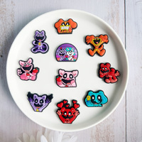 HY Vente en gros Breloques personnalisées en PVC Smiling Critters pour sabots, accessoires décoratifs pour pantoufles, cadeaux pour chaussures d'enfants