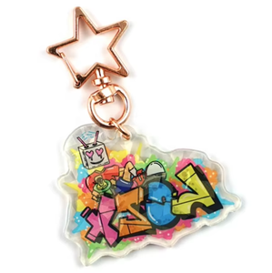 Acrylic giá tag Keychain ảnh Epoxy nhựa máy ảnh xoay phim hoạt hình quyến rũ số lượng lớn cát lún tùy chỉnh Acrylic quyến rũ - Product Image 4