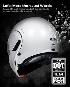 ILM 180 °   <span class=keywords><strong>Casque</strong></span> de <span class=keywords><strong>moto</strong></span> modulable intégral réversible avec protège-menton DOT ECE modèle ILM-B707 - Product Image 2