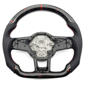 Para VW Golf 7 7 7,5 <span class=keywords><strong>Polo</strong></span> Passat B8 <span class=keywords><strong>GTI</strong></span> R <span class=keywords><strong>Polo</strong></span> deportes personalizados fibra de carbono cuero Alcantara multicolor costura volante - Product Image 6