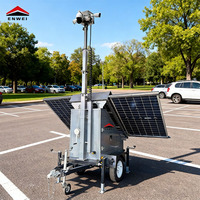 Remolque con Panel Solar Modelo 3400, 3 Paneles Solares de 400W, Batería MPPT de 800Ah para Uso en Exteriores, Obras de Construcción y Áreas Remotas