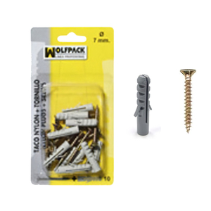 Tappo in nylon + vite a gusciolo da 4 mm. (25 Pezzi) - Product Image 1