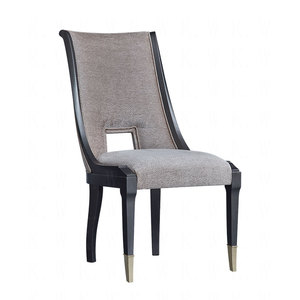 Ensemble de chaises de <span class=keywords><strong>salle</strong></span> à <span class=keywords><strong>manger</strong></span> élégantes et modernes en bois massif, siège rembourré épais, support dorsal ergonomique, finition en laiton et cuivre de luxe, meubles pour la maison - Product Image 4