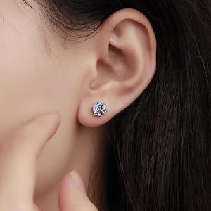 6,5mm 1ct arriamond vs agnet 925 Sterling ililver ooissanite arren ar tutuds - Product Image 4