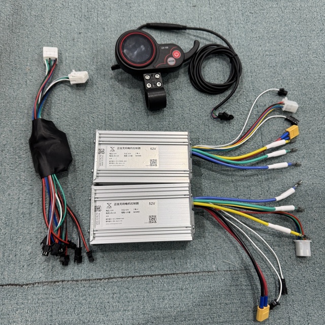 Yunli 9 Mosfet 48V 52V 60V 28A Electric Scooter Controller TF-100 LCD Display Throttle Accelerator E Scooter Parts Replacement