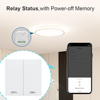 Interrupteur cinétique sans fil auto-alimenté RF 433 MHz, récepteur dimmable sans batterie, télécommande WiFi, interrupteur d'éclairage